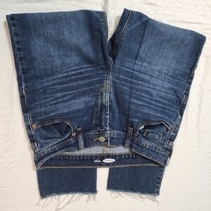 Old Navy Blue Raw-Hem Cropped Jeans